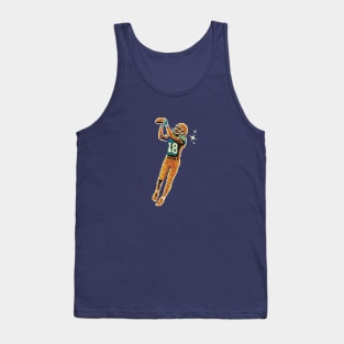 Vintage Pixelated American Football Player Catching Ball Illustration Tank Top